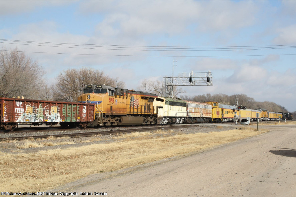 The Union Pacific donation special train continues east